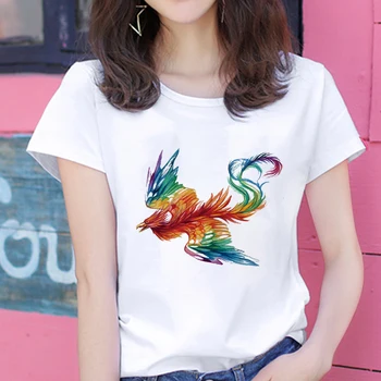 Harajuku T-Shirts, Casual T-shirt, Toppe, t-Shirts Shirt Kvindelige Tøj Print 2020 Nye Sommer Dyr for Kvinder Cartoon Dame Korte Ærmer 1