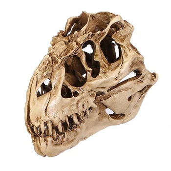 Harpiks Dinosaur Kraniet Fossile Undervisning Skelet Model Halloween Festival Indretning 2