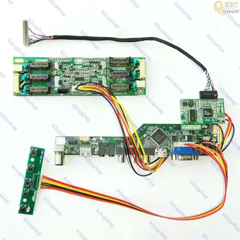 HDMI+VGA+AV+USB-indgang LCD-Skærm-Controller Board Monitor Kit inverter kit til LM201W01(A6)(K1) LM201W01-A6K1 TMDS 1680X1050 2