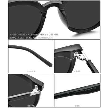 HEPIDEM Nye Acetat Runde Solbriller Retro Mænd Blid Brand Designer solbriller til Kvinder Vintage Spejlet UV400 gm-Øst 1