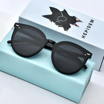 HEPIDEM Nye Acetat Runde Solbriller Retro Mænd Blid Brand Designer solbriller til Kvinder Vintage Spejlet UV400 gm-Øst 4