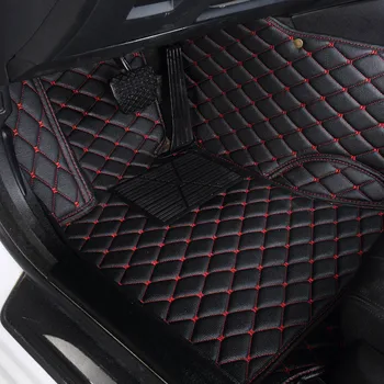 HeXinYan Brugerdefinerede Bil gulvmåtter for Tesla-modeller 3 Model S MODEL X-bil styling tilbehør 2