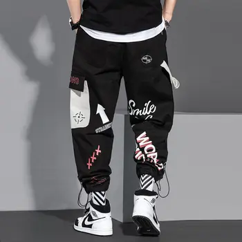 Hip Hop Herre Pants Nye Sjove Print Brev Print Streetwear Mænd Harem Bukser Overdimensionerede 5XL Casual Cool Drenge Bukser 3