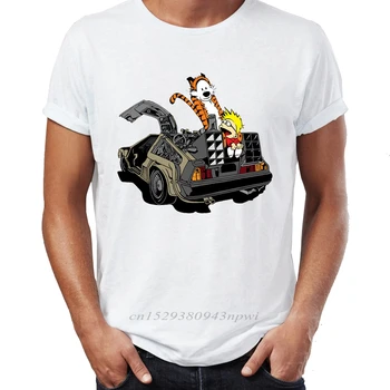 Hip Hop Mænd T-shirts Tilbage til Fremtiden Marty og Hans Drevet Fremtidige Bil Street Fyre Tees Tyvekoster Bomuld Camiseta 3
