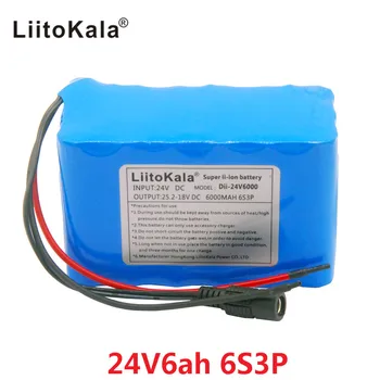 HK LiitoKala 24V 6Ah 6S3P Batteri 25.2 V 18650 Batteri 6000mAh Genopladeligt Batteri Til GPS Navigator/Golf Bil/Elektrisk Cykel 11659