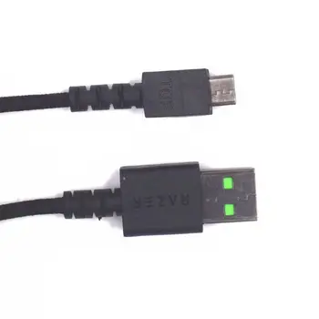 Holdbar Nylon Flettet USB-Mus Kabel-Linje til Razer Mamba HyperFlux Wireless 2