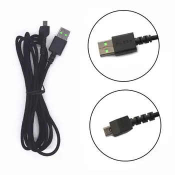 Holdbar Nylon Flettet USB-Mus Kabel-Linje til Razer Mamba HyperFlux Wireless 5