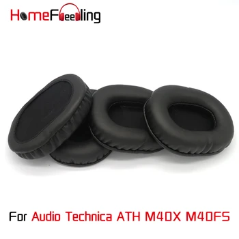 Homefeeling Ear-Pads For Audio Technica ATH M40X M40FS Ørepuder Runde Universal Leahter Repalcement Dele Øre Puder 3