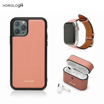Horologii Personlige Initialer Brugerdefinerede Pink Læder Phone Case for Iphone 7 8 10 X XR XS 11 12 Pro Max Mini Mobiltelefon Dækning 3