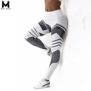 Hot 2018 Kvinder 3D-Print Leggings Trænings-og Adventure Tid Patchwork Tyk Legging Høj Elastisk Træning Leggings Sportslige Bukser 2