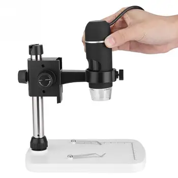Hot 300x 5MP Elektronisk Mikroskop HD USB Digital Mikroskop LED Måling Med Stativ Kalibrering Diagram