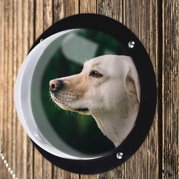 Hot Dog Hegn Vindue For Pet - Slidstærkt Akryl Dog Dome Til Baghaven Hegn, Hund, Hus, Reduceret Barking, Der Er Nødvendige Hardware, Og Jeg 2