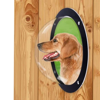 Hot Dog Hegn Vindue For Pet - Slidstærkt Akryl Dog Dome Til Baghaven Hegn, Hund, Hus, Reduceret Barking, Der Er Nødvendige Hardware, Og Jeg 3