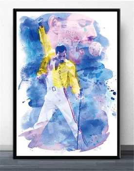 Hot Freddie Mercury Rock Musik Lærred Maleri Plakater Og Prints Væg Billeder Til Stuen Abstrakte Dekorative Hjem Indretning