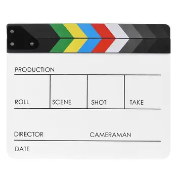 Hot Salg Film Clapper yrelsen Delikat Tekstur Farverige Direktør Video-Scene, Clapperboard Akryl Tør Slette Film Clapper 0