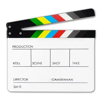 Hot Salg Film Clapper yrelsen Delikat Tekstur Farverige Direktør Video-Scene, Clapperboard Akryl Tør Slette Film Clapper 2