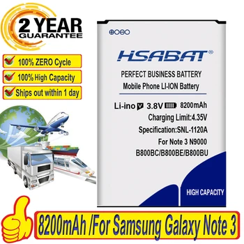 HSABAT 8200mAh B800BC B800BE Batteri til Samsung Galaxy Note 3 III note3 N9000 N9005 N900A N900 N9002 N9008 N9009 N9006 N9008S 2