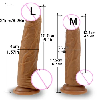 Hud følelse Realistisk Dildo i blødt materiale Enorm Stor Penis Med sugekop sexlegetøj til Kvinde Female Strapon Onani 3