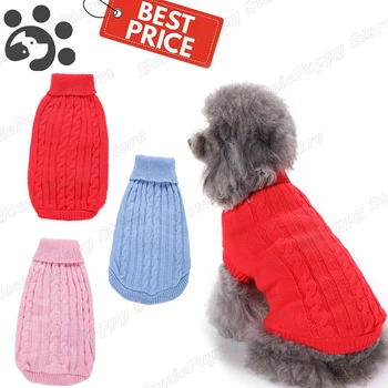 Hund Tøj Pet Sweater Jakke Frakke Høj Krave Skjorte Hund Vinter Tøj Bløde Varme til Små og Mellemstore Hunde Chihuahua Tøj CL0151 0
