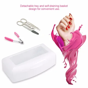 Hvid Plastik Negle Værktøjer Sterilisator Skuffe Enhed Sterilisation Max Desinfektion Beholder til Salon Manicure Tilbehør Værktøjer 1