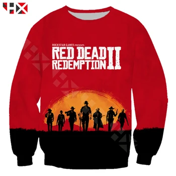HX Amerikanske Populære Spil Red Dead Redemption 2 3D-Print Mænd Kvinder Sweatshirt Hoodie Hip Hop Streetwear Alle-match Toppe A433 3