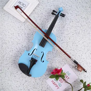 Håndlavet 1/8 Størrelse Akustisk Violin Gloss 4 Farve Violin med Bue Colophonium Musical Instrument For Begyndere musikelsker uddannelse 15155
