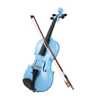 Håndlavet 1/8 Størrelse Akustisk Violin Gloss 4 Farve Violin med Bue Colophonium Musical Instrument For Begyndere musikelsker uddannelse 2