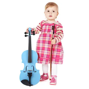 Håndlavet 1/8 Størrelse Akustisk Violin Gloss 4 Farve Violin med Bue Colophonium Musical Instrument For Begyndere musikelsker uddannelse 3