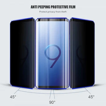 Hærdet Glas Mobiltelefon Privatliv Metal Magnetisk cover Til Samsung Galaxy S20 S9 Plus Note 9 10 Magnet Anti-spy 360 Beskyttende Cover 5