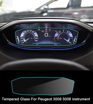 Hærdet Glas Screen Protector Film Til Peugeot 3008 5008 GT 2017 2018 2019 Bilens Instrumentbræt Instrument Panel Beskyttende Mærkat 4638