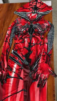Hættetrøje Rød/Hvid Gwen Stacy Zentai Piger Cosplay Kostume Svømning Heldragt, Anti-Gwen Halloween Kostume 1
