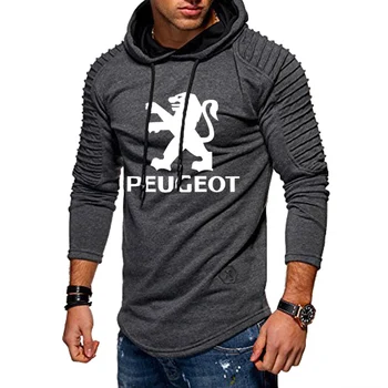 Hættetrøjer Mænd Peugeot Bil Logo Print Sweatshirt spor Forår, Efterår Mode Mænd Hoodie Folder harajuku Casual Fleece Hoody 2