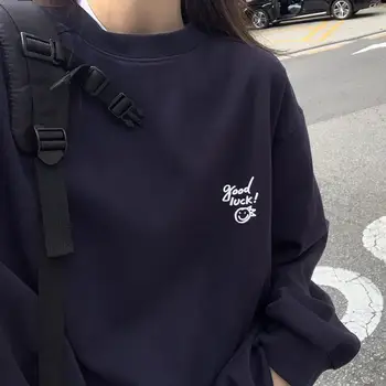 Hættetrøjer Til Kvinder Efteråret Oversize Tykkere Streetwear Harajuku Koreansk Stil Langærmet Trøjer Kvindelige Plus Size Løs Sweatshirts 1139