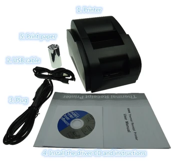 Høj Kvalitet 58mm Modtagelsen Bill Printer, Termiske Pos-Bluetooth USB Print Butik, Supermarked Brug 2