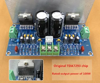 Høj kvalitet og høj effekt AC12-32V 2.0 kanal TDA7293 100+100 W HIFI Digital Stereo Audio-Forstærker Bord Med Kabel 3