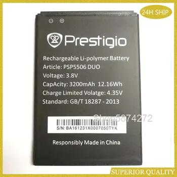Høj kvalitet Udskiftning af batteri PSP5506 DUO Batteri Til Prestigio Nåde Q5 PSP5506 DUO 3200mAh Mobiltelefon-batterier Batteri 0