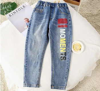 IENENS Børn, Drenge Tøj, Mode Klassiske Jeans Bukser Børn Denim Tøj Stertch Cowboy Bukser til Baby Dreng Casual Bukser 1