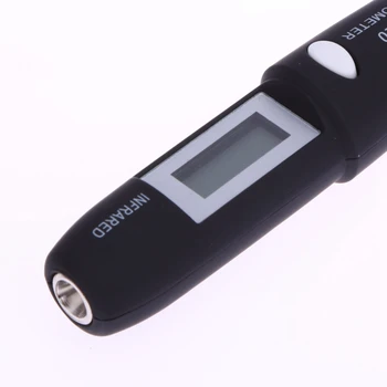 Ikke-Kontakt Mini-Infrarød Termometer IR Temperatur Måling Digital LCD Display Infrarød Termometer Pen DT8220 Sort 2