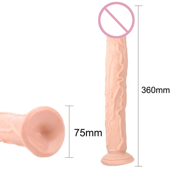 IKOKY Crystal Jelly Dildo Anal Dildo Sex Legetøj til Kvinde sugekop Stor Størrelse Blød Silikone Realistisk Enorme Penis, Vagina Massageapparat 1