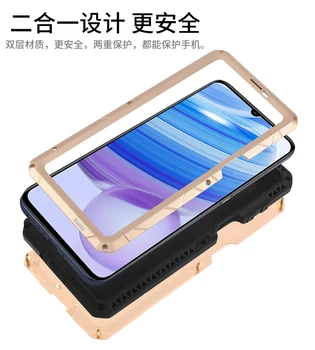 IMATCH Aluminium Metal, Silikone Stødsikkert Tilfælde Dække For Xiaomi Redmi Note 9 S Pro Max / Note 8 Pro Snavs stødsikker Dække Sagen 2