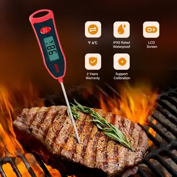 INKBIRD BG-HH1D Digital Håndholdt Kød Termometer Termometer 3-5s Hurtig Respons med Baggrundsbelysning til BBQ Grill Yoghurt Bage Ovn 3
