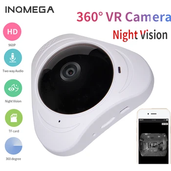 INQMEGA 960P IP-Kamera Trådløse 3D-VR-360 Graders Panorama, Fiskeøje 1,3 MP Home Security SurveillanceSmart wifi Cam YOOSEE 1