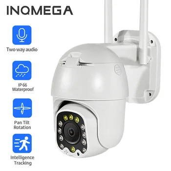 INQMEGA PTZ Dome Udendørs IP-Kamera Wifi 1080P 4X Zoom AI Opdage Hjem Smart Cam Trådløs Video Overvågning CCTV Sikkerhed Kamera 8198
