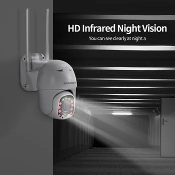 INQMEGA PTZ Dome Udendørs IP-Kamera Wifi 1080P 4X Zoom AI Opdage Hjem Smart Cam Trådløs Video Overvågning CCTV Sikkerhed Kamera 4