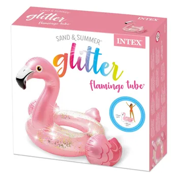 INTEX børn oppustelige flamingo med glitter 0