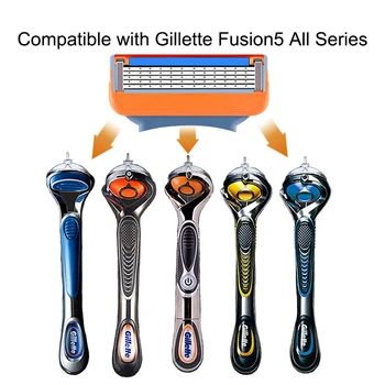 Intimbarbering Barberblade-Kassetter For Mænd 4stk/pack Kompatibel Med Gillettee Fusionn 5 Lag Rustfrit Stål Udskiftning af Knive 4