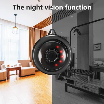 IP-Kamera, WiFi Kamera Mini Kamera med Infrarød Night Vision 2-Vejs Audio Motion Tracker CCTV P2P Home Security (Hook Type） 22080