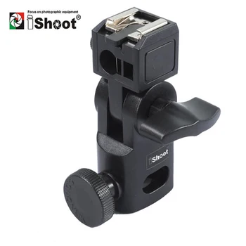 IShoot Mini Flash Bracket/Paraply Holder-Universal Metal Hot Shoe Mount til Canon Nikon, Pentax Olympus Sony HVL-F60M Speedlite 4
