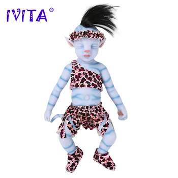 IVITA WG1806RH 51cm 2900g Fuld Silikone Reborn Baby Dolls Naturtro Blød Nyfødte Baby Lukkede Øjne Sovende Film Legetøj for Børn 3