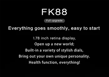 Iwo FK88 Smart Ur Call Smartwatch 2021 Mænd 1.78 Tommer Bluetooth pulssensor pk iwo 13 FK78 HW12 FK99 W26 pro W46 AK76 0